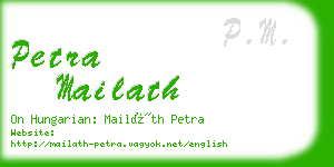 petra mailath business card